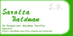 sarolta waldman business card